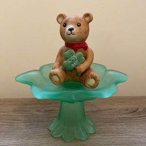 Schmid teddy bear shamrock Kiss me porcelain
